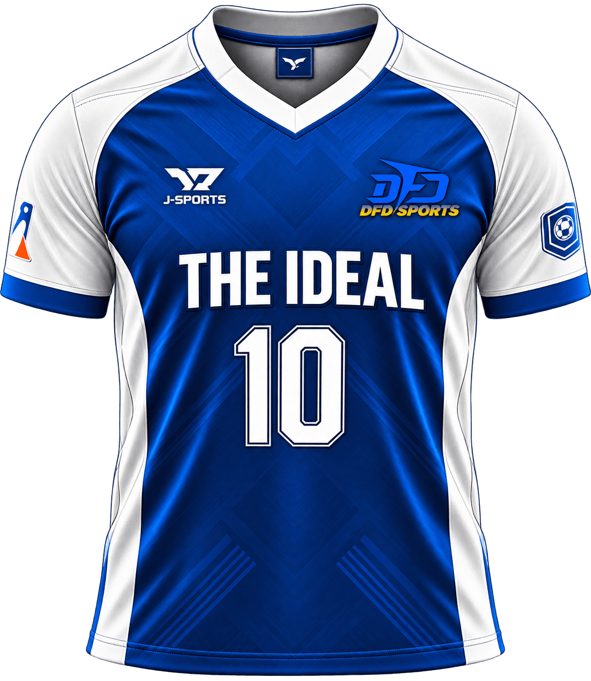 Navy and white team jersey